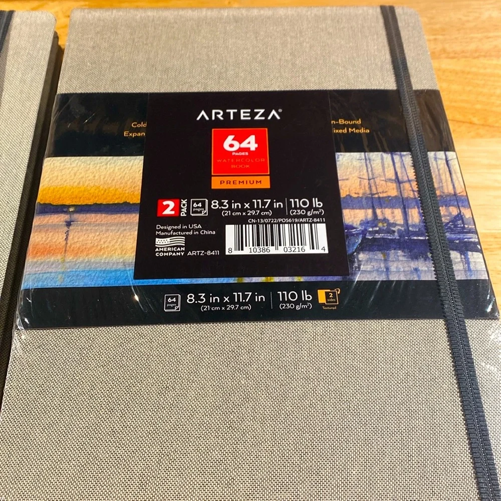 ARTEZA - Premium 2 pack Watercolor Book (lot 4 books)